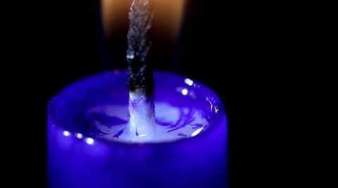 Timelapse close-up burning candle Stock Footage 37894926