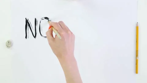 Timelapse. close-up, hand writes slogan -NO JUSTICE NO PEACE - with brush, using Stock Footage 132004310