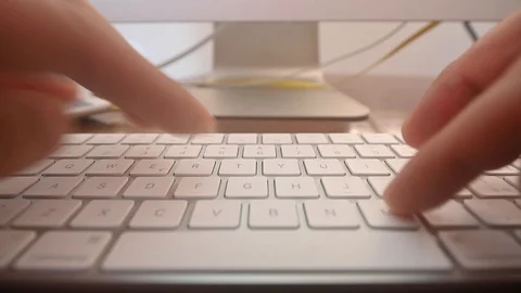 Timelapse of close up of hands typing in a computer keyboard Stock Footage 103506976