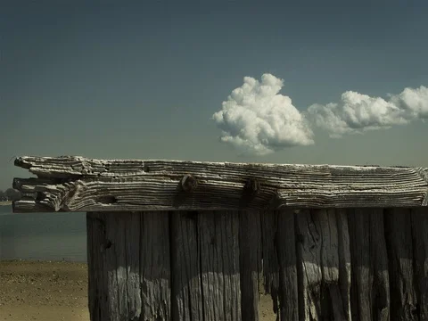 TImelapse of cloud on edge of worn dock Video stock 71725167