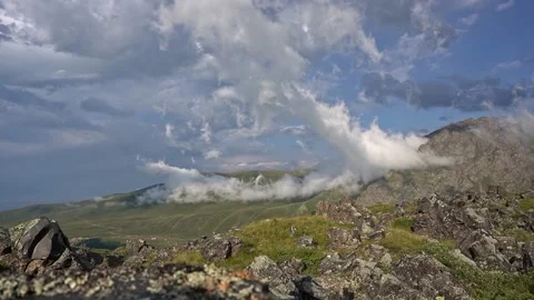 Timelapse of cloud formation in the mountains  Stock Footage 167888251