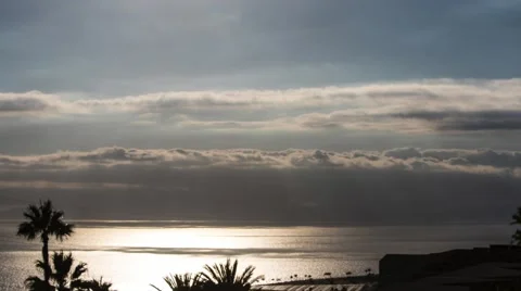 Timelapse with cloud formations at sunset Stock Footage 54741784