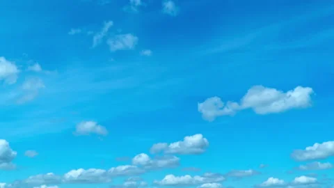 Timelapse cloud movement in the blue sky Stock Footage 134955901