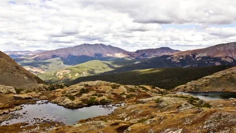 Timelapse of Cloud Movement at Mountaintop level Stock Footage 79586948
