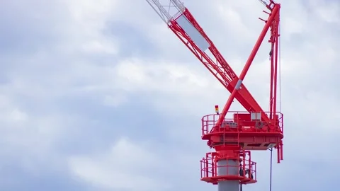 A timelapse of cloud near the under construction in the downtown in Tokyo Stock Footage 337441793