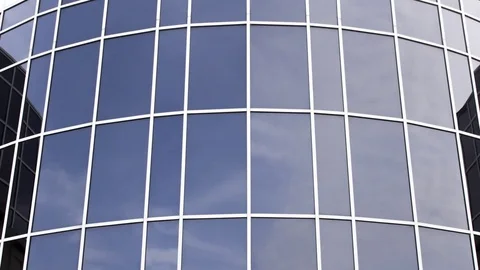 Timelapse of Cloud Reflections off of Building Stock Footage 82370938