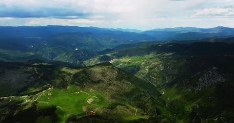 Timelapse Cloud Shadows Passing Over Lage Mountain Range Uneven Terrain Stock Footage 289411423
