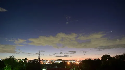 Timelapse  Cloudlapse of Cloud cover over suburban area in Kempton Park Stock Footage 202998142