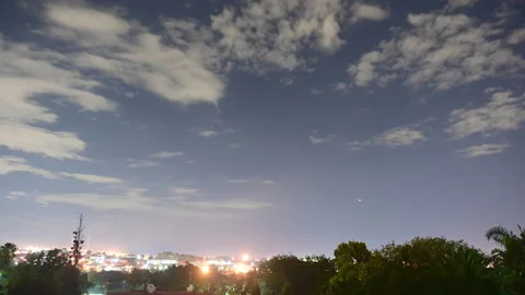 Timelapse  Cloudlapse of Cloud cover over suburban area in Johannesburg Stock Footage 202998453