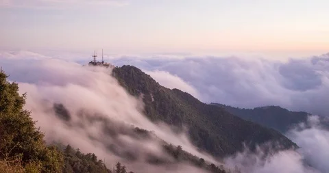 Timelapse of Clouds above Los Angeles from Mount Wilson Stock Footage 85961977