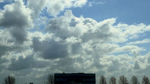 Timelapse of Clouds in an Afternoon in the Netherlands Stock Footage 95848152