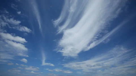 Timelapse of clouds against a blue sky Stock Footage 48727063
