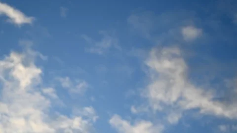 Timelapse of clouds against a blue sky Stock Footage 124680657