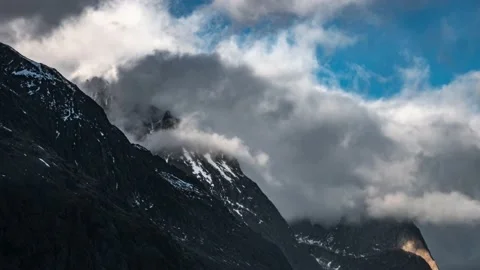 Timelapse Clouds in the Alpes, 4K Stock Footage 154276004