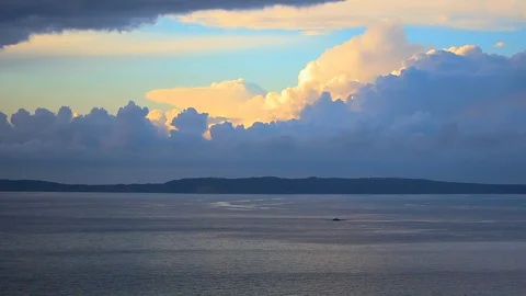 Timelapse of Clouds &amp;amp; Sea Stock Footage 90819056
