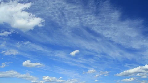 Timelapse of Clouds and Blue Sky. Stock-Footage 55345064