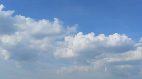 Timelapse off clouds and blue sky in summer day Stock Footage 160144564