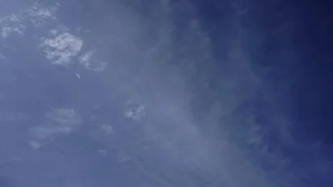 Timelapse of clouds and blue sunny sky,  white clouds over blue sky, Aerial view Video stock 310789482