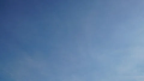 Timelapse of clouds and blue sunny sky,  white clouds over blue sky, Aerial view Video stock 311381571