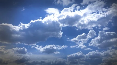 Timelapse clouds and clouds time lapse in a sunny day Stock Footage 89335195