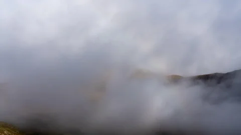 Timelapse of clouds and fog in the pyrenees Stock Footage 164729582