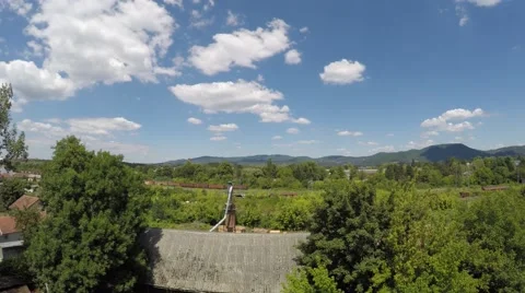 Timelapse of clouds and landscape Stock-Footage 66286704