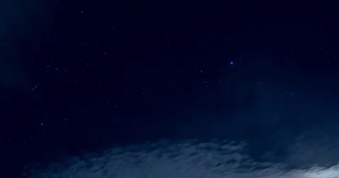 Timelapse of clouds and moon Stock Footage 74073073