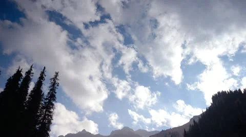 Timelapse clouds and mountains Stock Footage 12148926