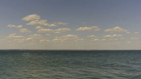 Timelapse clouds and sea Stock Footage 46084615