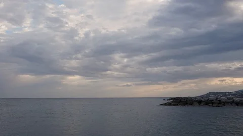 Timelapse clouds and sea Stock Footage 90675937