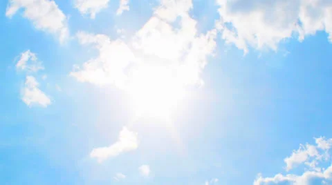 Timelapse Clouds And Sun Video stock 30267364