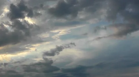 Timelapse clouds are formed at sunset Stock Footage 62438913