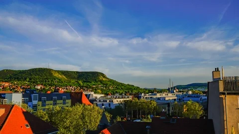 Timelapse clouds with a balloon Jena Video stock 89621725