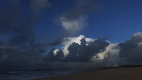 Timelapse of clouds on the beach Stock Footage 328596354