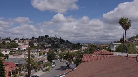 Timelapse Clouds Billow across a Blue California Sky Stock Footage 153056730
