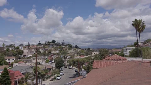 Timelapse Clouds Billow across a Blue California Sky Stock Footage 153056735