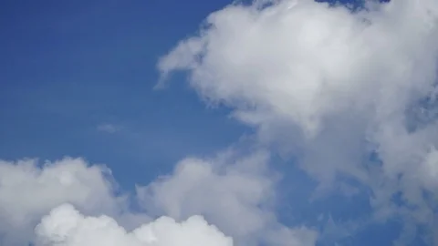 Timelapse  clouds on blue sky background. Stock Footage 80176442