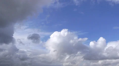 Timelapse of clouds with blue sky  Stock Footage 35787043