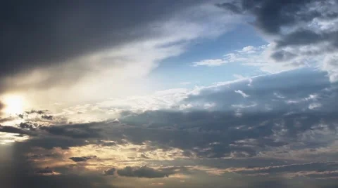 Timelapse clouds in blue sky Vídeo Stock 46932267