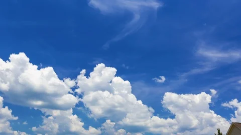 Timelapse of Clouds in Blue Sky Stock Footage 111519805