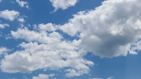 Timelapse of clouds in the blue sky Video stock 123721035