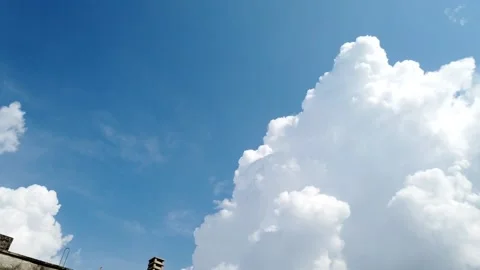 Timelapse of clouds on blue sky Stock Footage 150932243