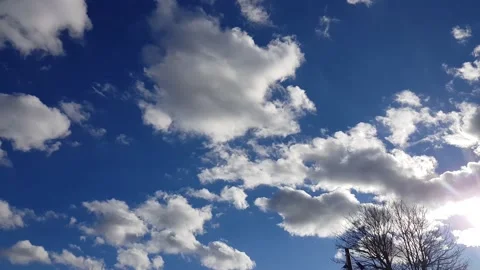 Timelapse clouds on a blue sky, slow Stock-Footage 131189298