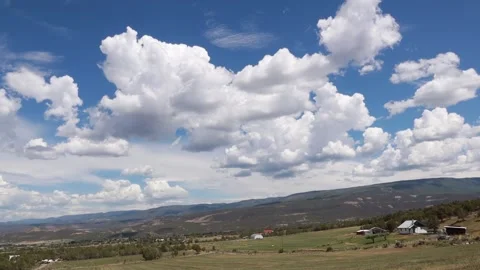 Timelapse Clouds Build Over Farm 스톡 동영상 137121707