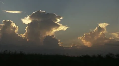Timelapse Clouds Changing Shape, the Everglades Florida Video Stock Footage 12761549