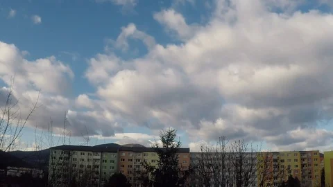 Timelapse of clouds in the city Stock Footage 86573982