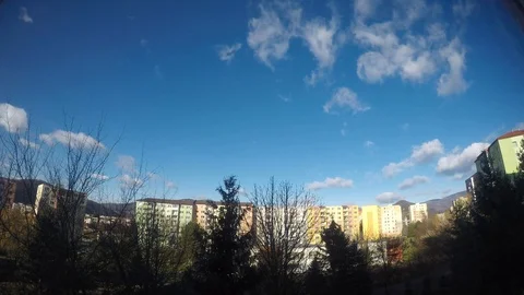 Timelapse of clouds in the city Stock Footage 87227844
