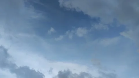 Timelapse of clouds with clear sky at noon in summer. texture effect 動画素材 292742599