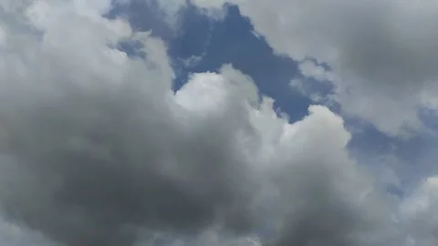 Timelapse of clouds with clear sky at noon in summer. texture effect Stock Footage 293124847