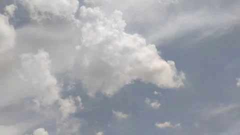 Timelapse of clouds with clear sky at noon in summer. texture effect 動画素材 293124962